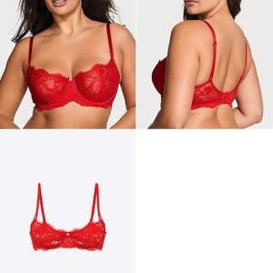 Victoria's Secret Vibrant Red Lace Bra